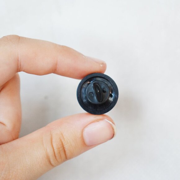 Black Geometric Art Deco Button Pin - Picture 2 of 5